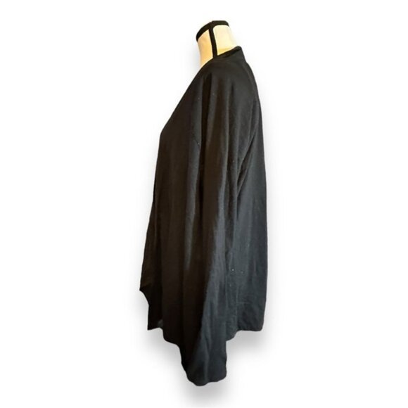 Women’s 2X Danksin NOW Actives Black Semi Fitted Drape Front Cardigan 18 20 XXL - Picture 3 of 7